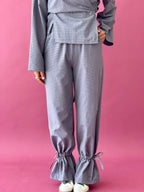 Pantalón Alea Vichy Azul Y Marrón