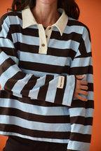 Filipa T-Shirt Brown and Light Blue