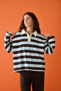 Filipa T-Shirt Brown and Light Blue