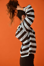 Filipa T-Shirt Brown and Light Blue