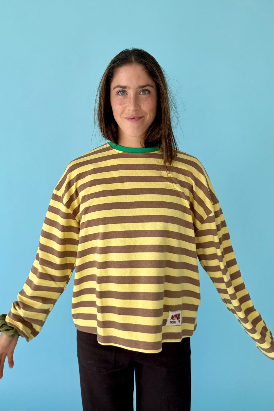 Camiseta Núria Amarilla Y Marrón