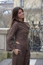 Top Camisero Alia Marrón