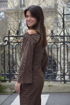Top Camisero Alia Marrón