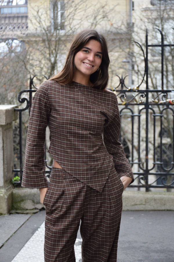 Shirt Top Alia Brown