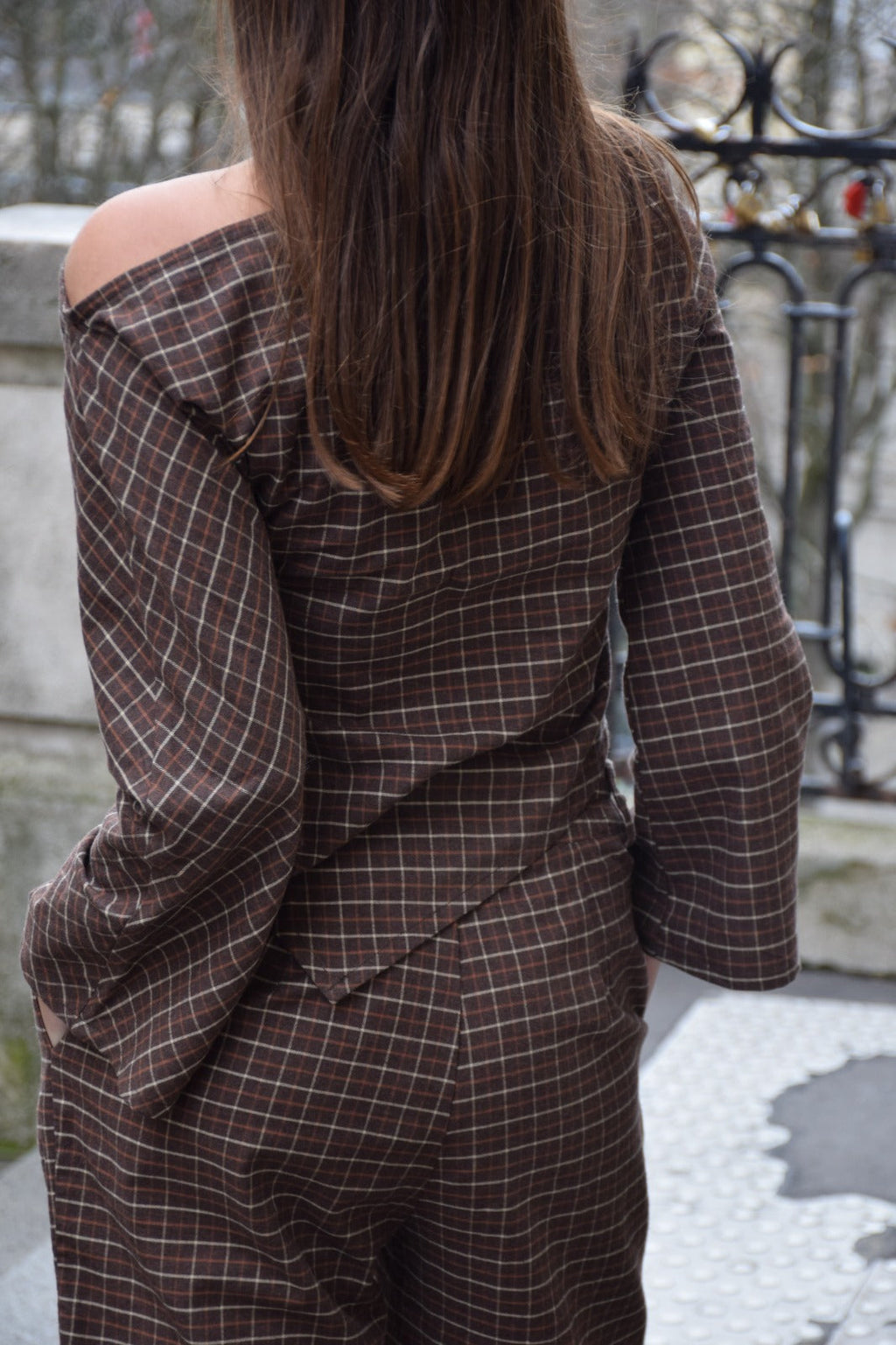 Top Camisero Alia Marrón