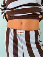 Pantalones Filipa Brown Y Celeste