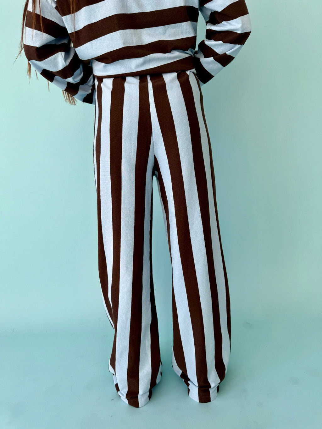Pantalones Filipa Brown Y Celeste