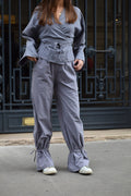 Pantalón Alea Vichy Azul Y Marrón