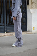 Pantalon Alea Vichy Azul Y Marrón