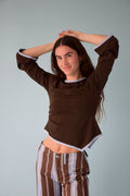 Marta Brown and Blue T-Shirt
