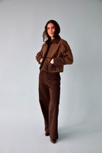 Chaqueta Mili Cuadros Marrón