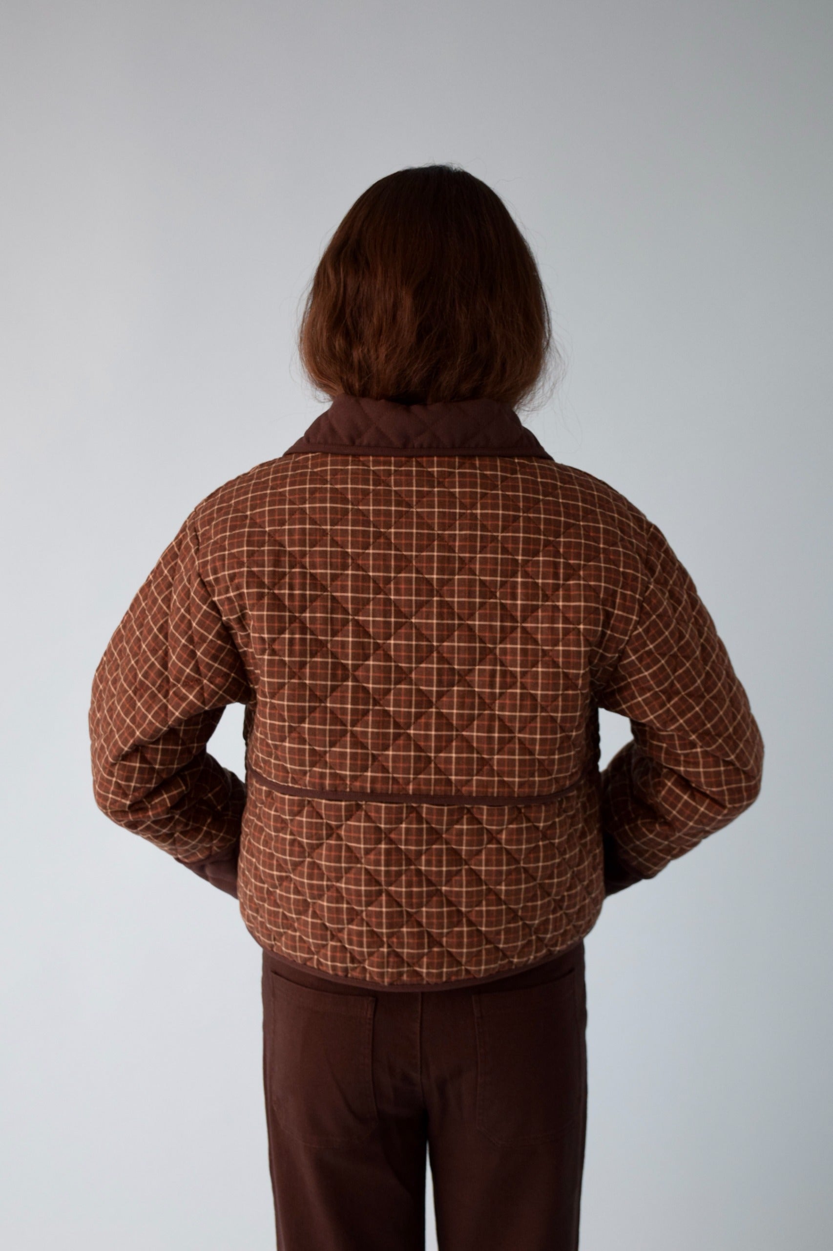 Chaqueta Mili Cuadros Marrón