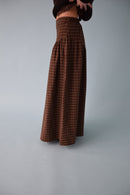 Beth Cuadros Skirt Brown