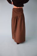 Beth Cuadros Skirt Brown