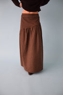 Beth Cuadros Skirt Brown