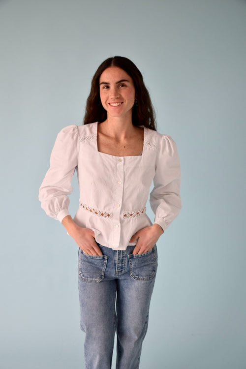 White Roma Blouse