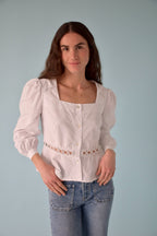 White Roma Blouse