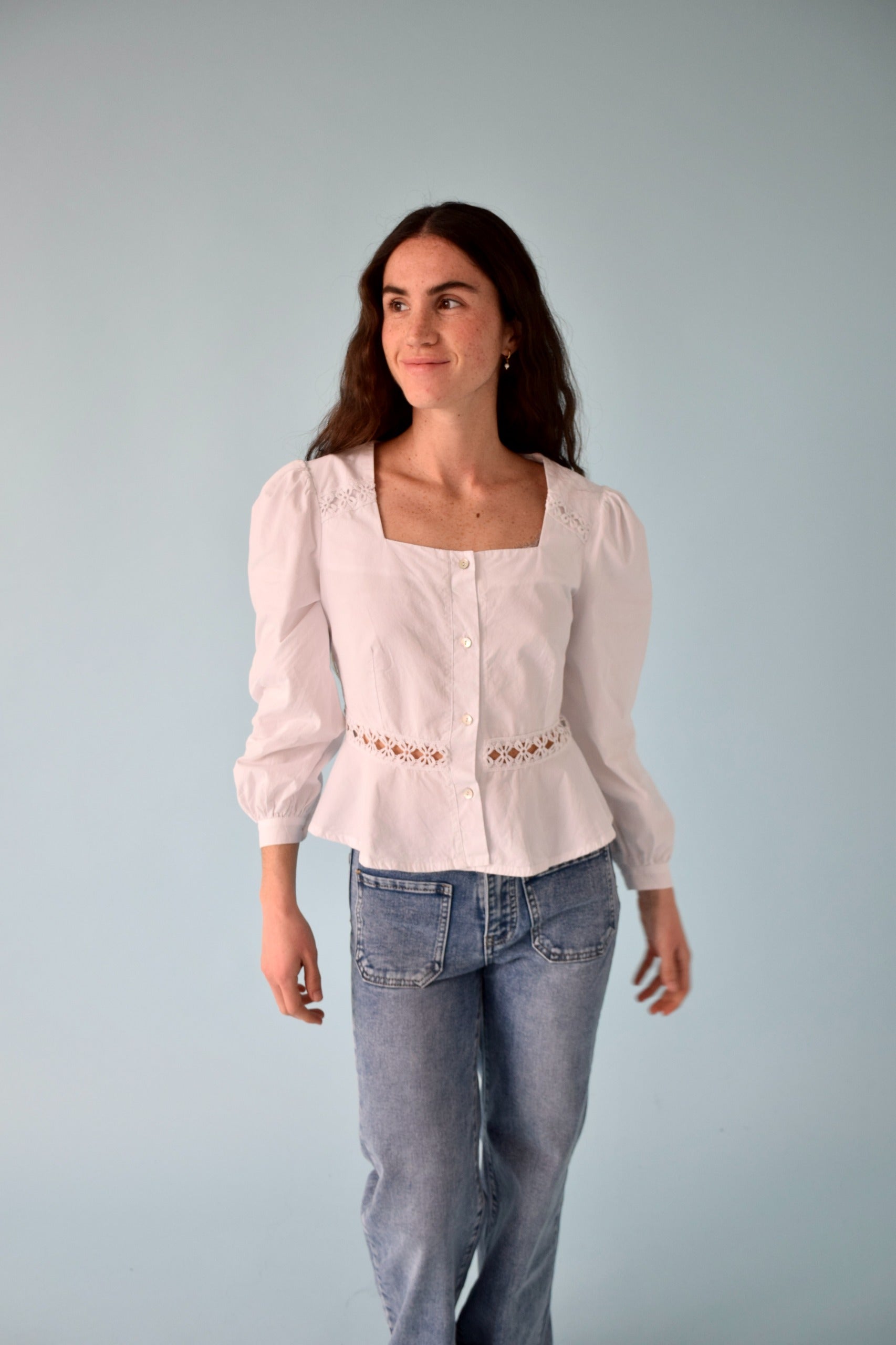 White Roma Blouse
