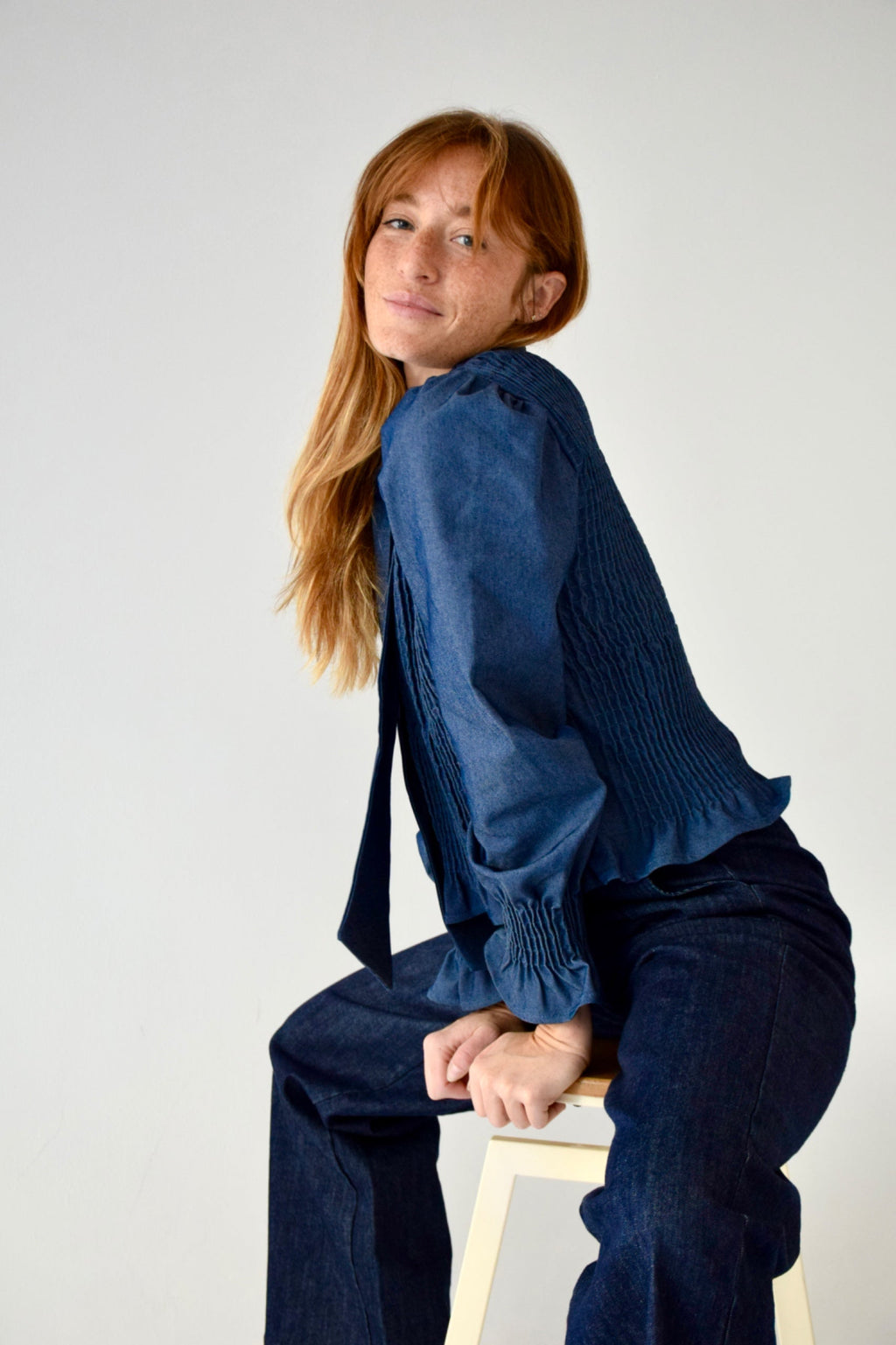 Chía Lazo Denim Blouse