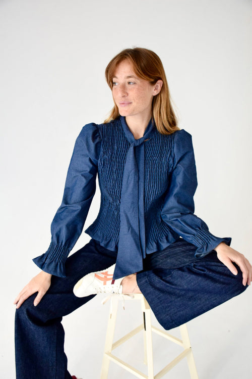 Chía Lazo Denim Blouse