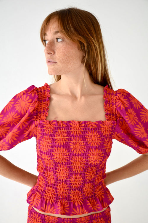 Top Casiopea Rouge y Orange