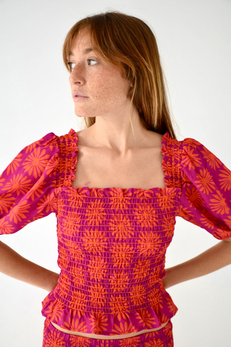 Top Casiopea Rouge y Orange