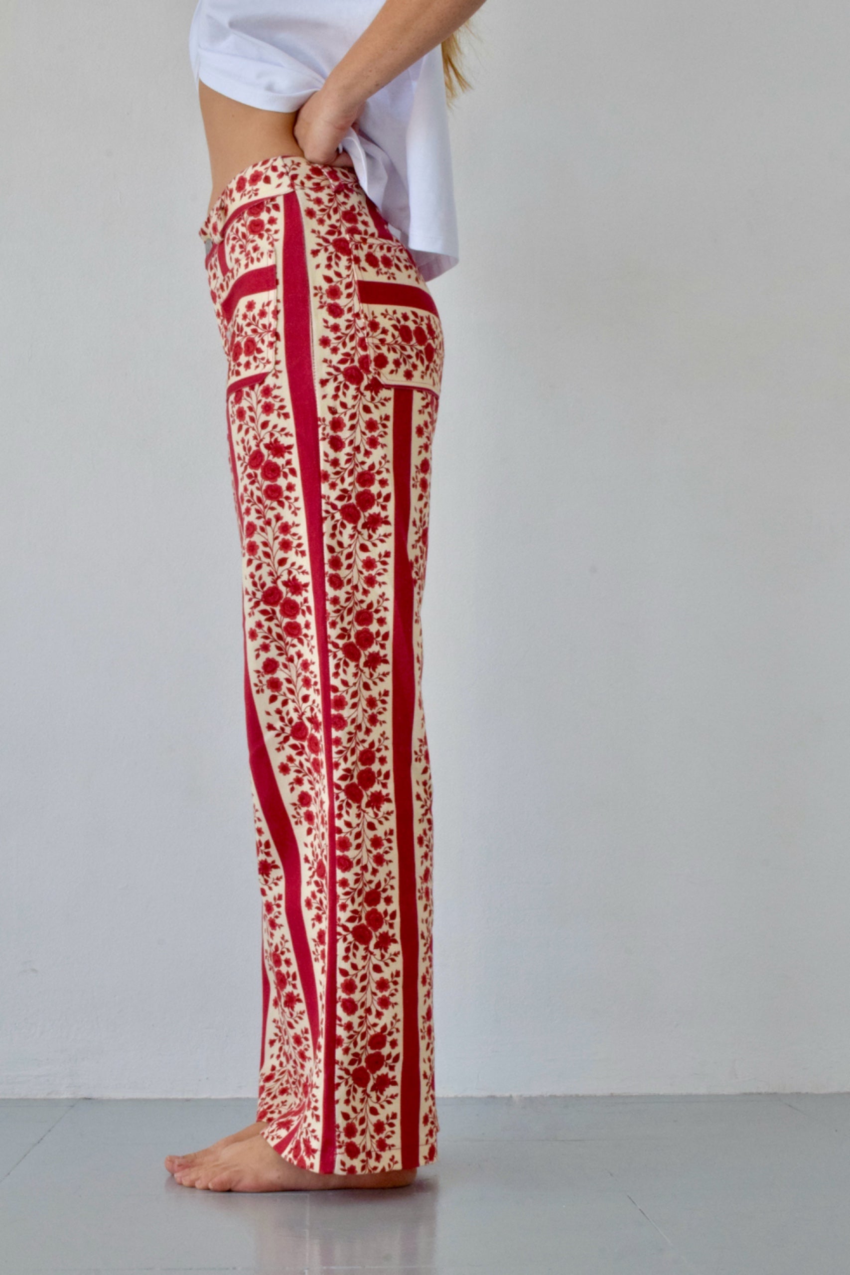 Valeria Flores Jeans Rojo