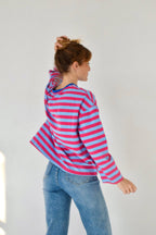 Núria T-Shirt Light Blue and Fuchsia