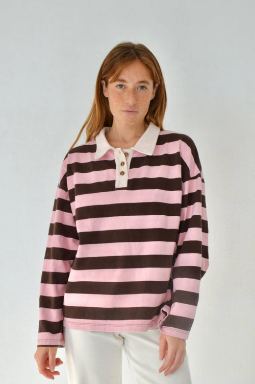 Filipa Polo Brown and Pink