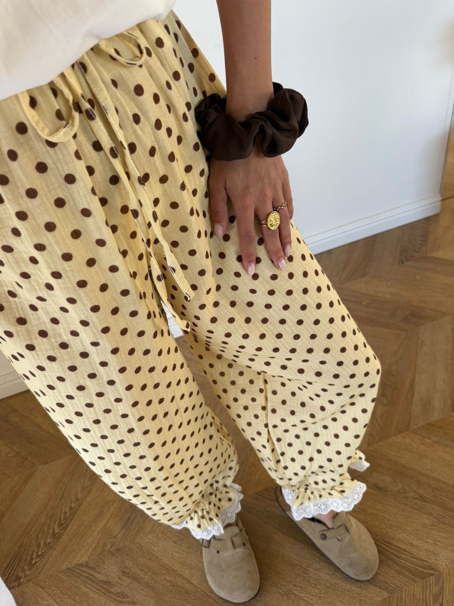 Pantalon Pois Jaune