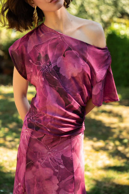 Top Jimena Bougainvillea and Ocher Reversible