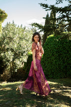 Jimena Falda Reversible Buganvilla y Ocre