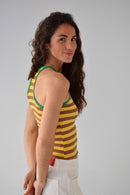 Top Moni Jaune y Marron
