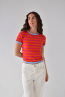 Top Tiara Orange y Fuchsia