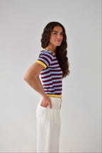 Top Tiara Burgundy and Light Blue