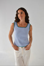 Top Miriam Celeste y Verde