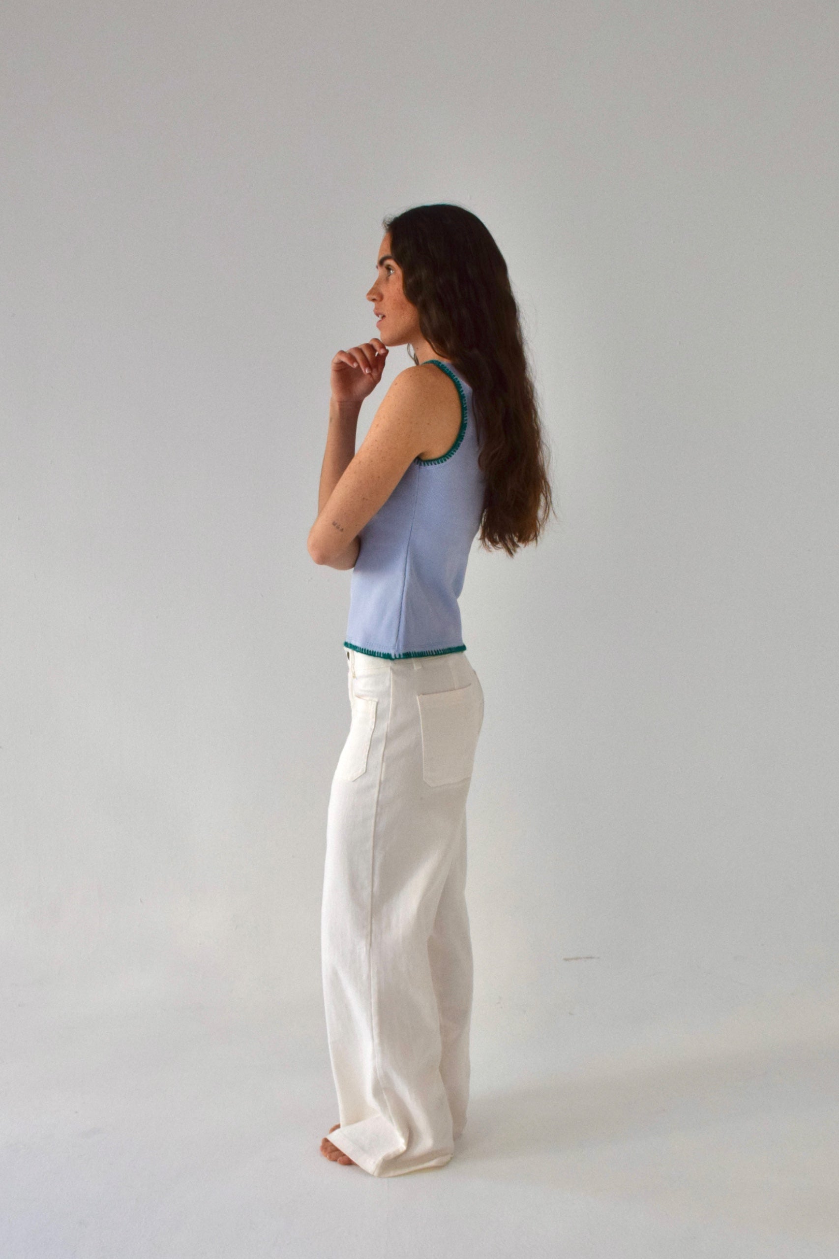 Top Miriam Celeste y Verde