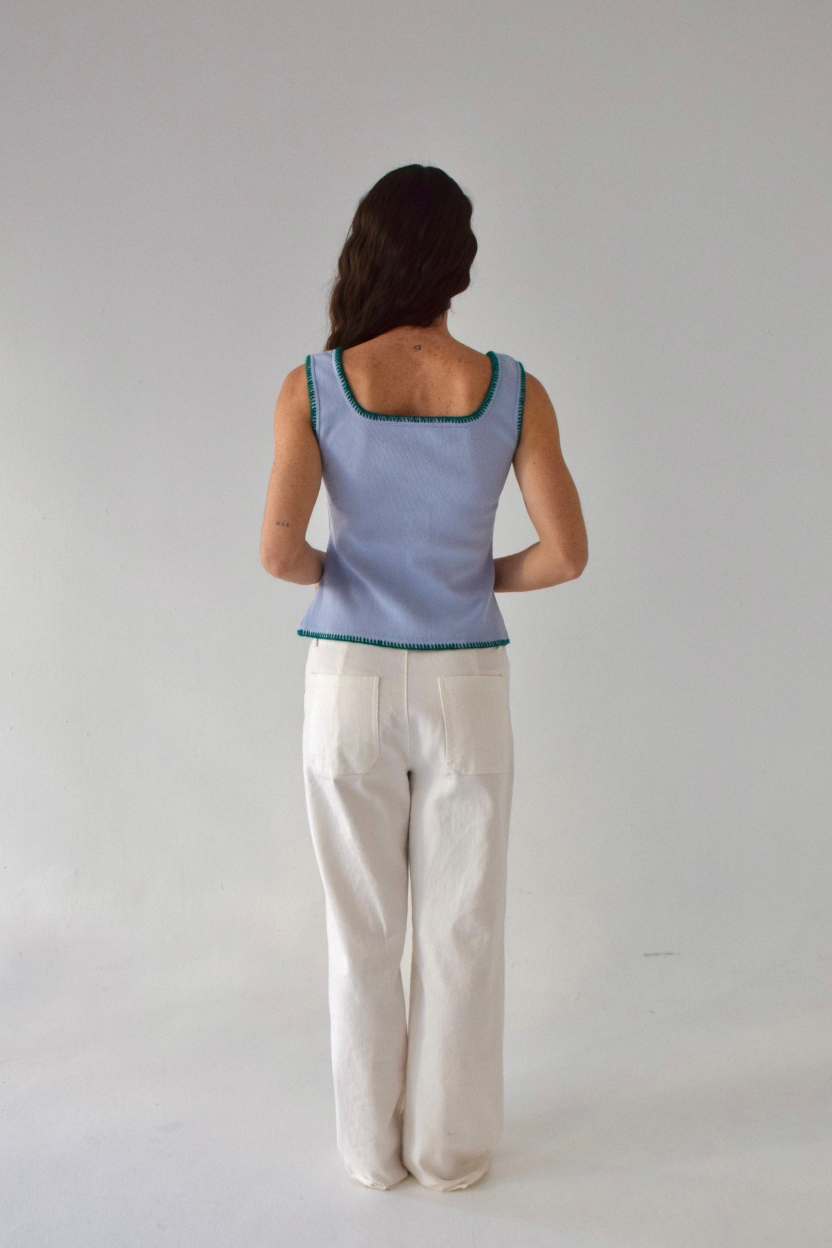 Top Miriam Celeste y Verde