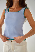 Top Miriam Celeste y Verde