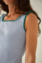 Top Miriam Celeste y Verde
