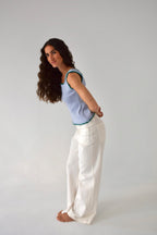Top Miriam Celeste y Verde