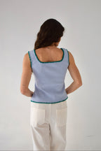 Top Miriam Celeste y Verde