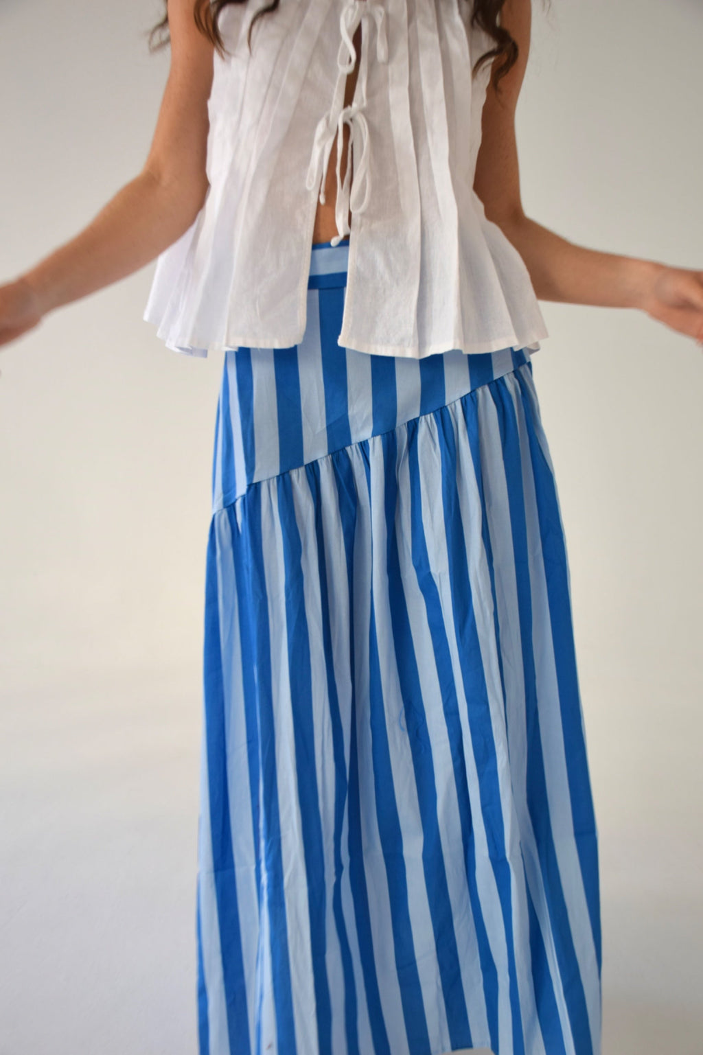 Falda Beth Rayas Azul