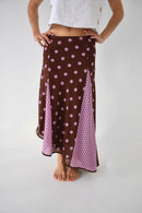 Jupe Jimena Topos Marron y Rose