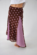 Jupe Jimena Topos Marron y Rose