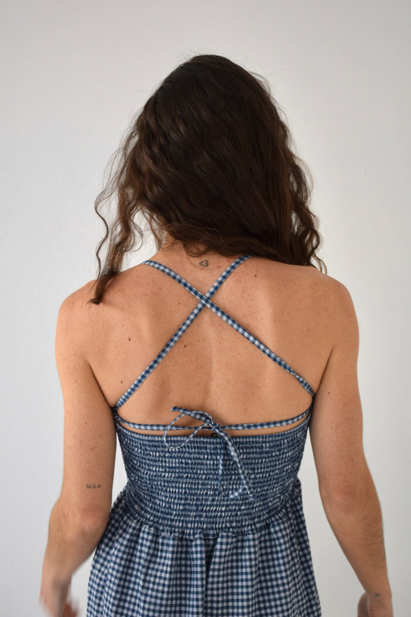 Gina Vichy Navy Dress