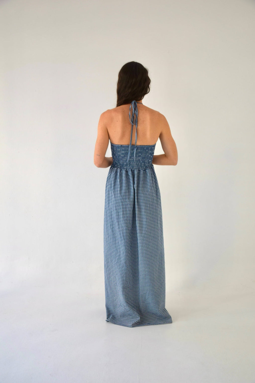 Vestido Gina Vichy Azul Marino
