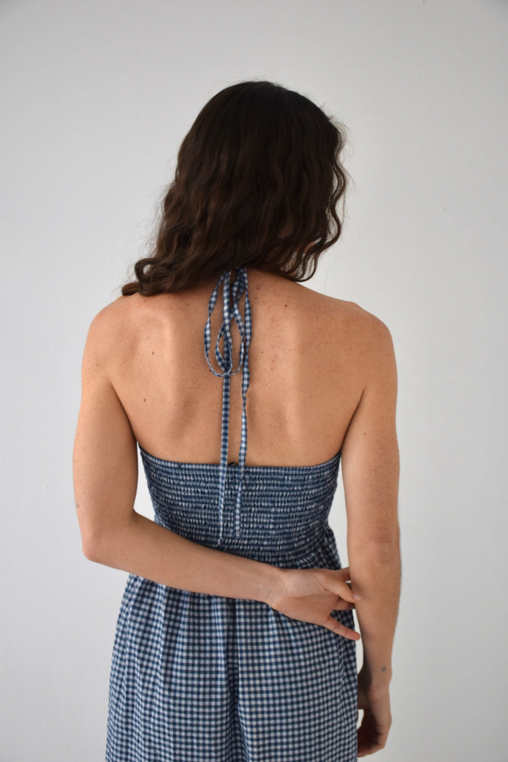 Vestido Gina Vichy Azul Marino