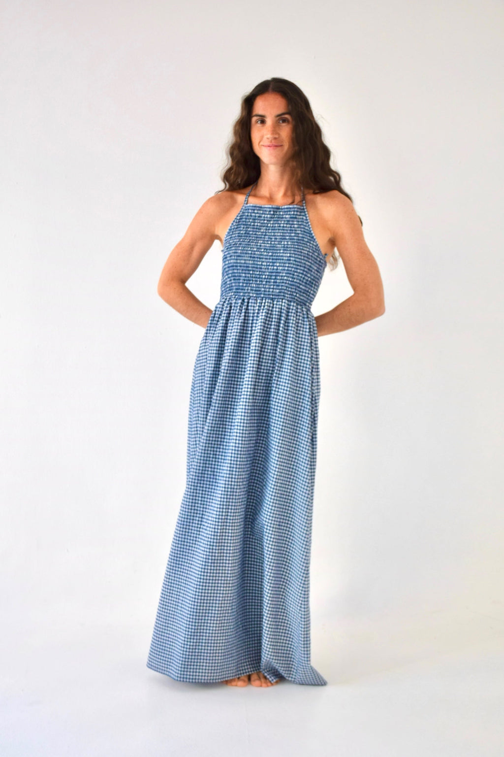 Vestido Gina Vichy Azul Marino