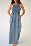 Gina Vichy Navy Dress